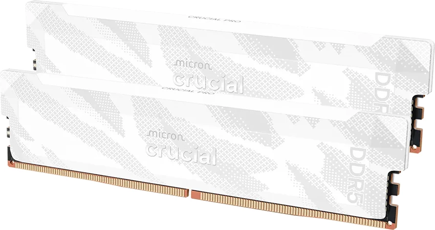 RAM Memorje Crucial Pro OC 32GB (2x16GB) DDR5-6400 CL32 UDIMM, e bardhë