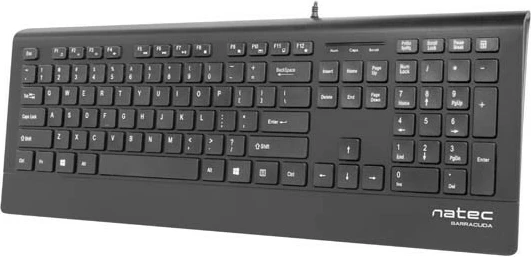 Tastierë kompjuteri Natec BarraCuda NKL-0876, Slim, USB, e zezë