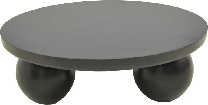 Tavolinë kafeje Fedena, dru mango i fortë, ngjyrë e zezë, 90x30cm