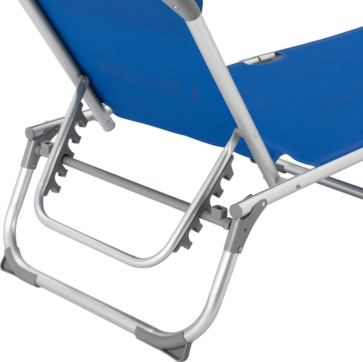 Shezllon për plazh, tipi i rëndë, alumini blu, FH5054.01, 188x58x28-80 cm