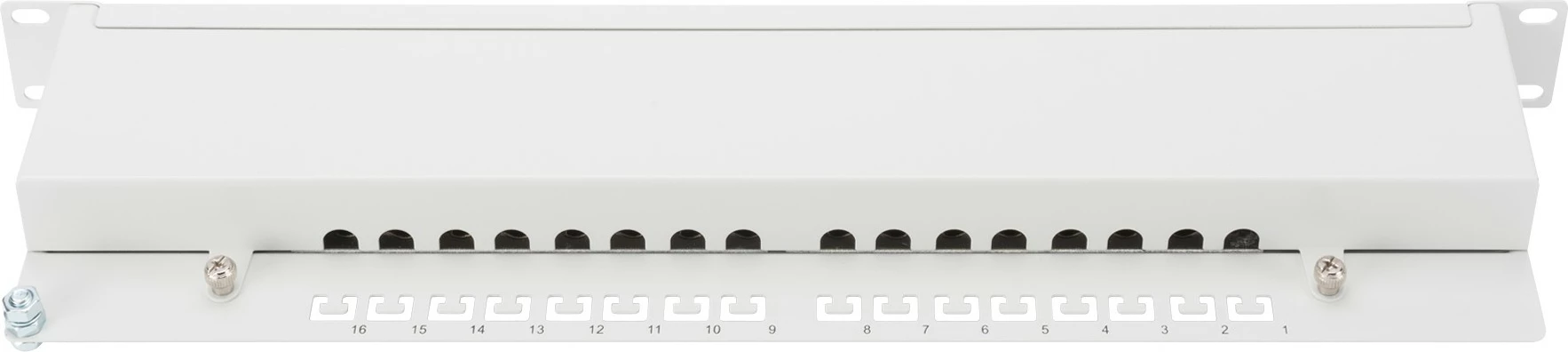 Patchpanel Digitus 16 portë CAT6, i bardhë