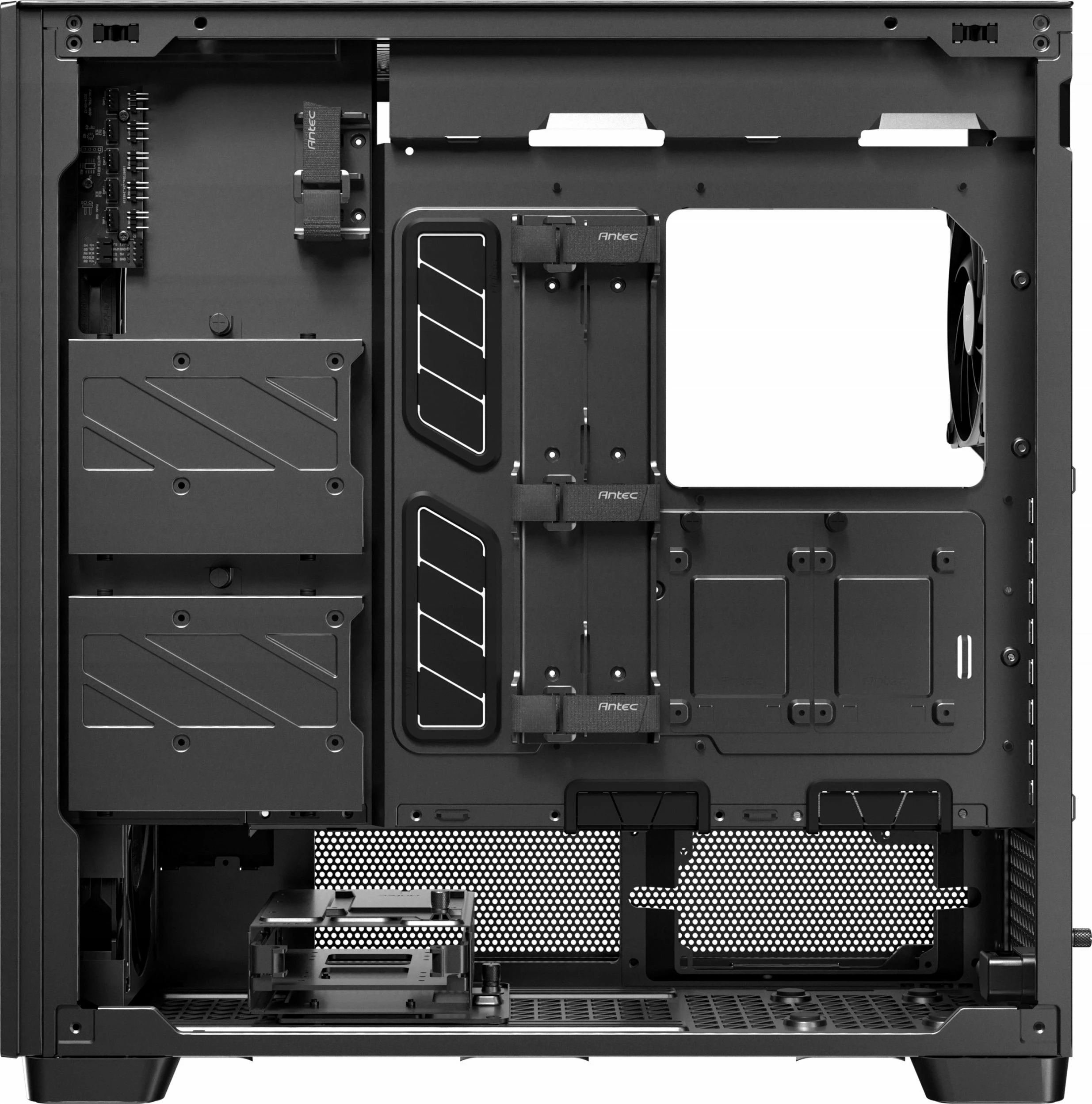 Kasë Antec Flux Pro Full Tower ATX/eATX, me xham të temperuar, USB-C, pa PSU, e zezë