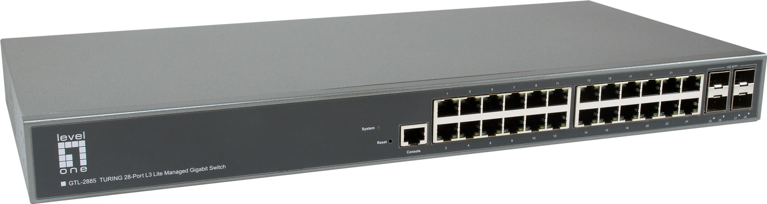 Switch Level One TURING 24xGE/4x10G SFP+, Managed L3, 19" i zi
