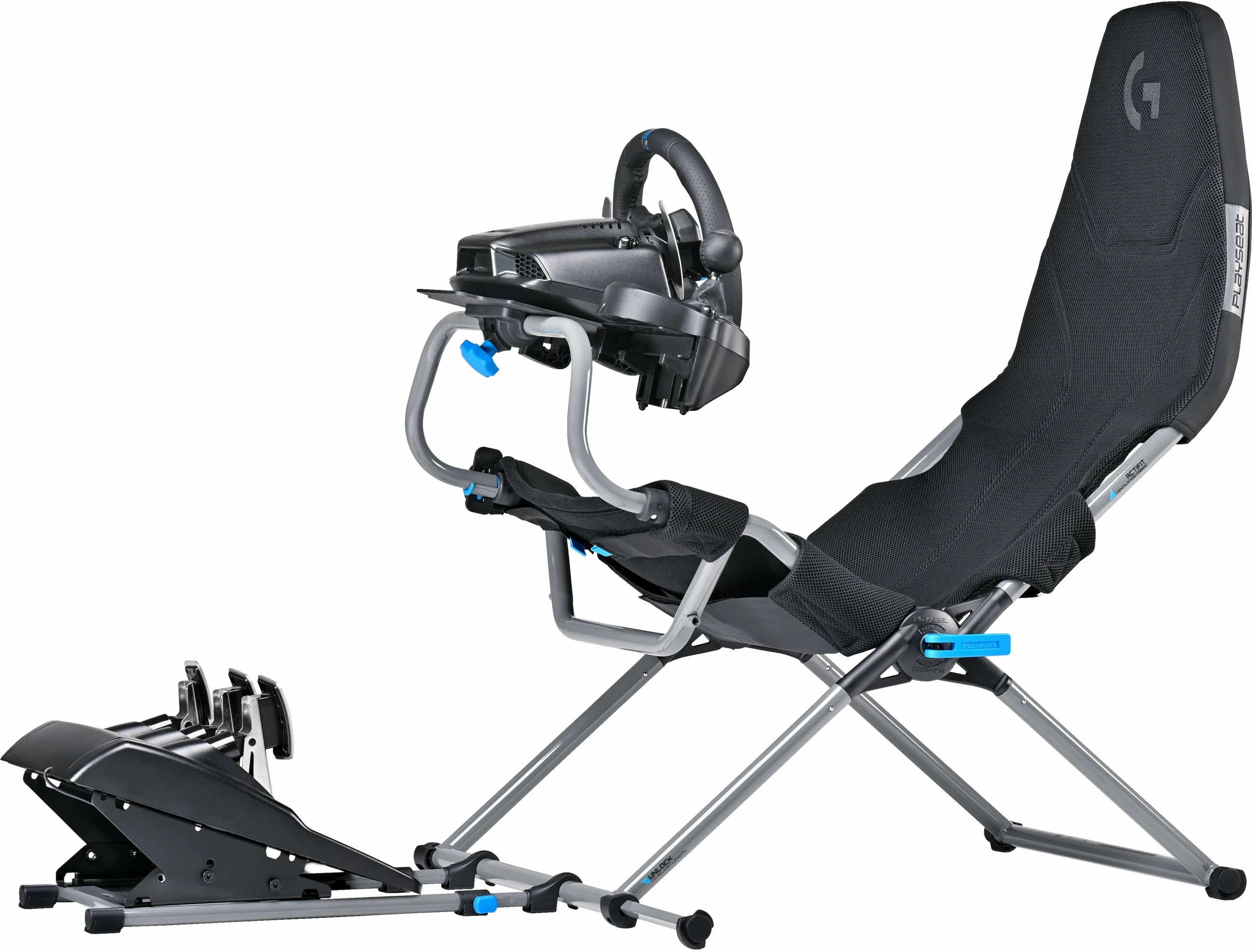 Karrige lojërash Playseat Challenge X Logitech G Edition, për konzolë, ngjyrë e zezë dhe gri