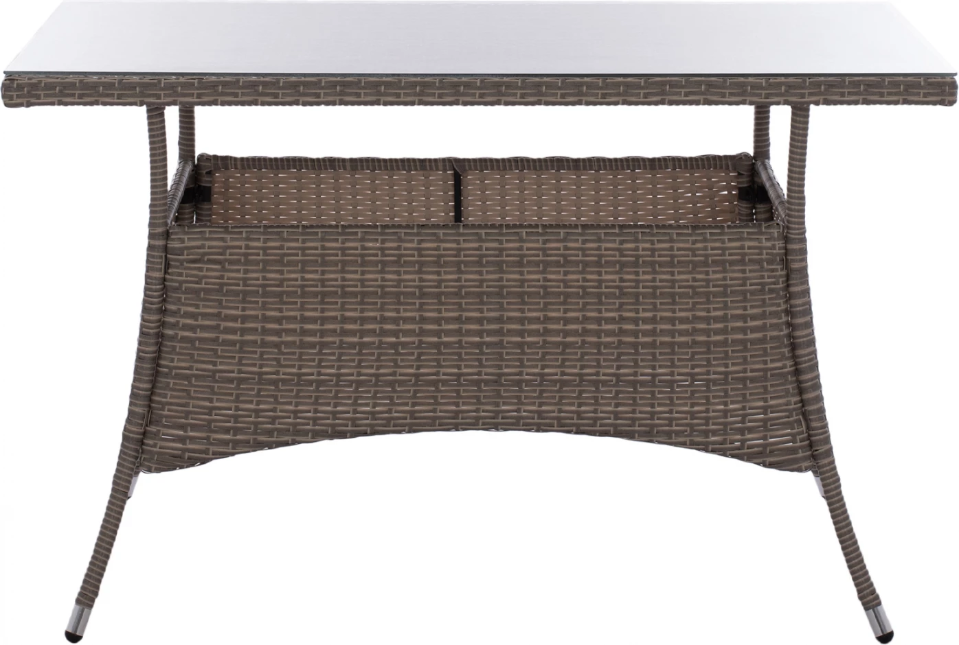 Tavolinë metalike Military rattan gri FH5141.31 120x70x75 cm