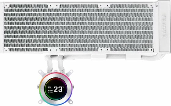 Ftohës uji AiO Lian Li Hydroshift II LCD-C 360N (GHS2LCD36W) 360mm, pa ventilator, LCD 2.1", ARGB, e bardhë