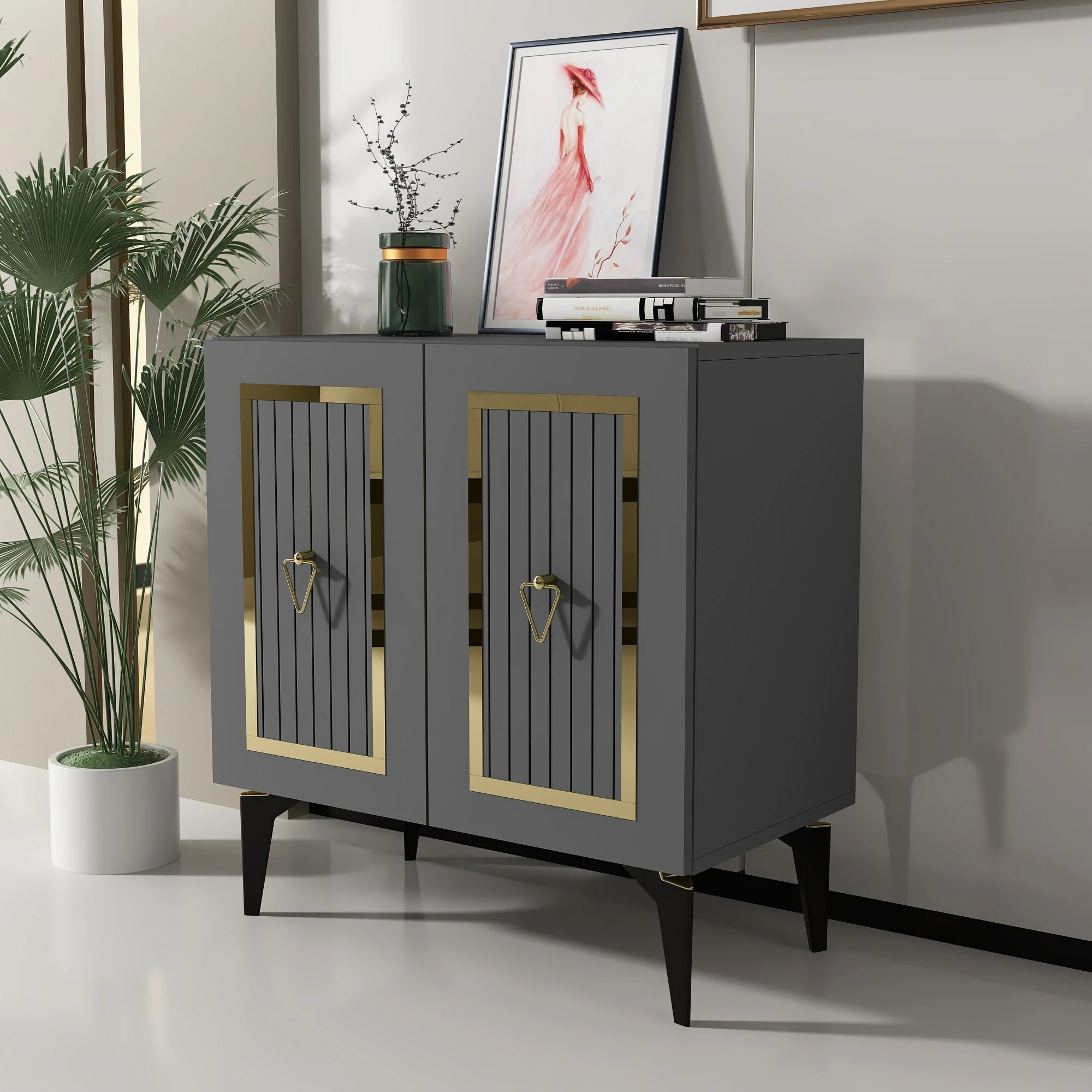 Konsol Hanah Home, Capri, anthracite, ari