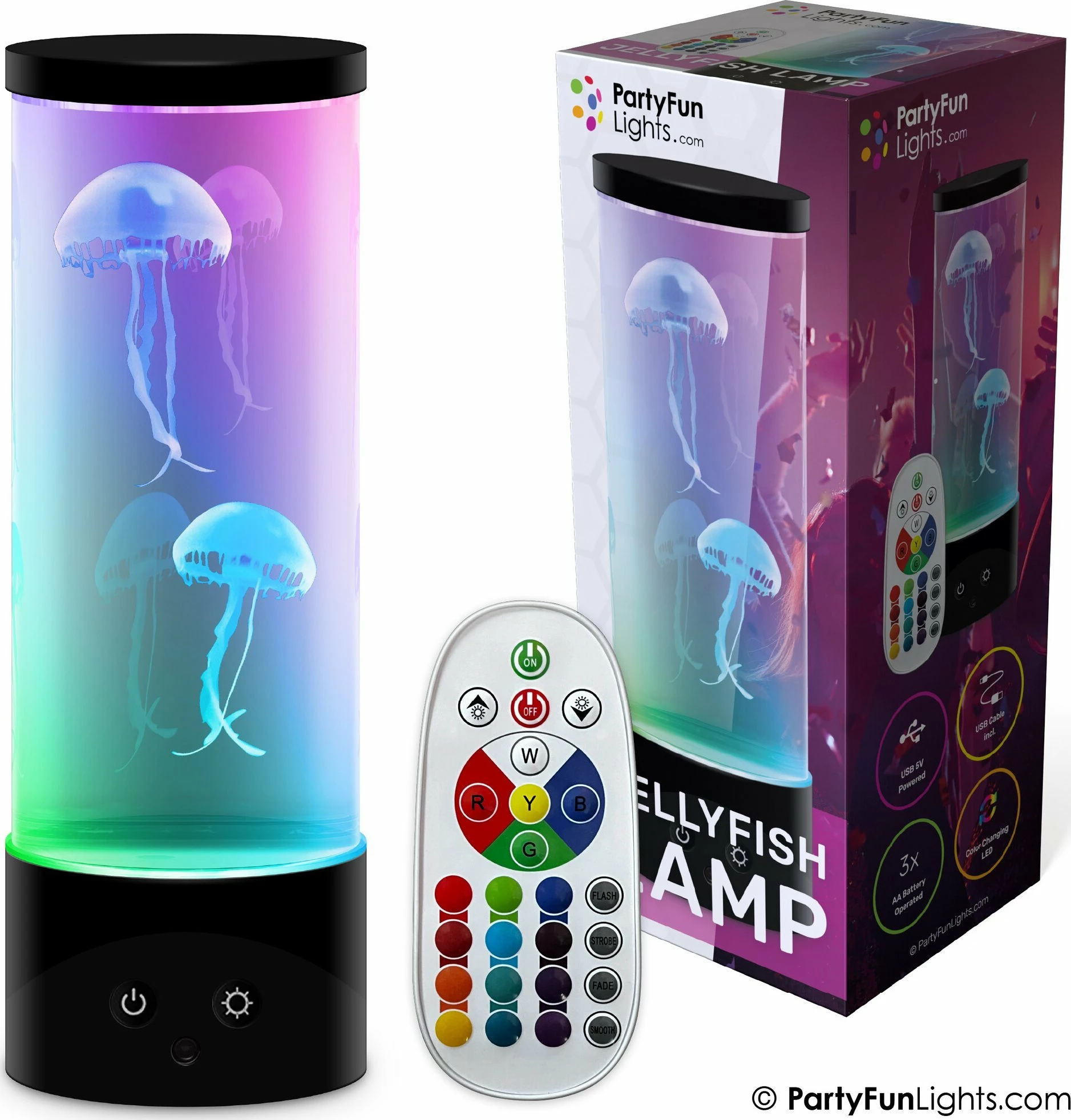Lampë tavoline nielsen_light Gople Square LED RGB 30cm me telekomandë, e zezë