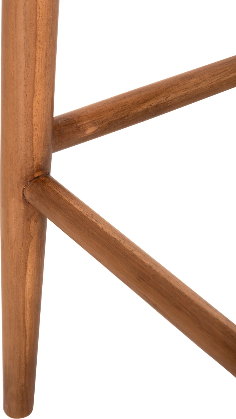 Karrige për bar ROSCO FH6134 dru tik ngjyrë natyrale-VIRO litar ngjyrë bezhë 47x52x100H cm