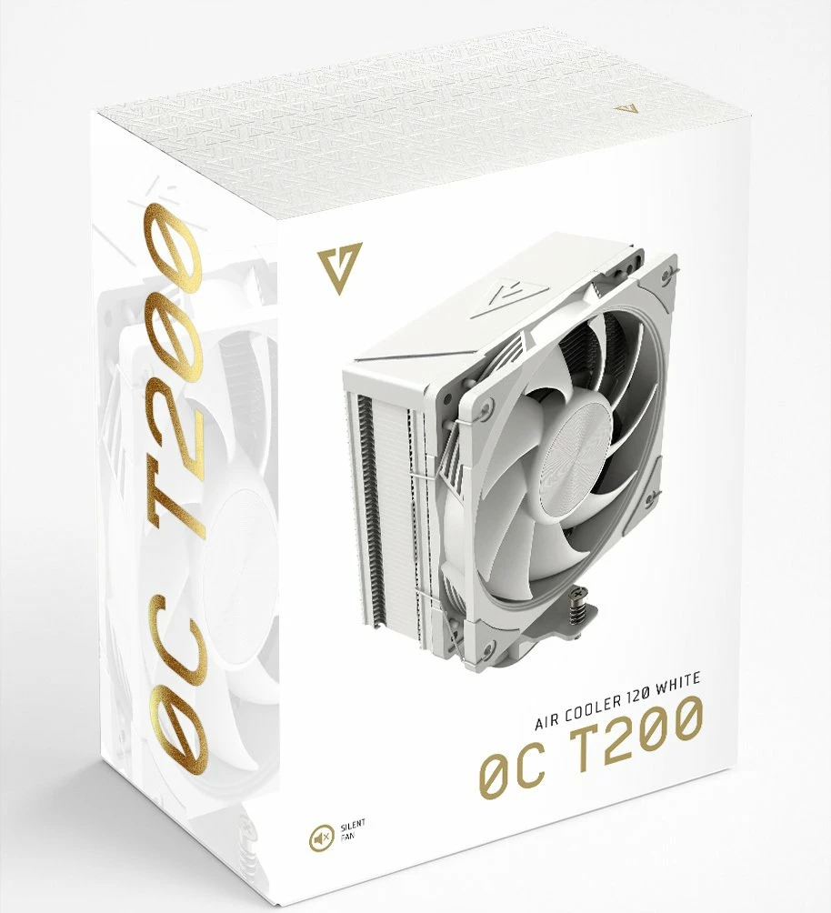 Ftohës CPU Modecom Volcano 0C T200, 120 mm, PWM 600-2000 RPM, 190 W TDP, pa ARGB, i bardhë