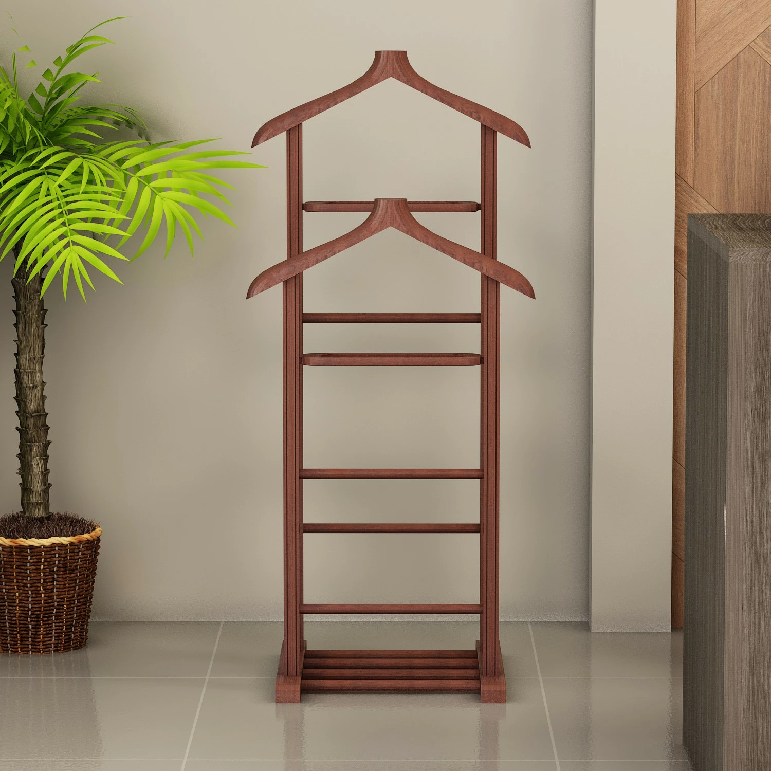 Stendë për rroba Hanah Home, Beta Double, ngjyrë arre