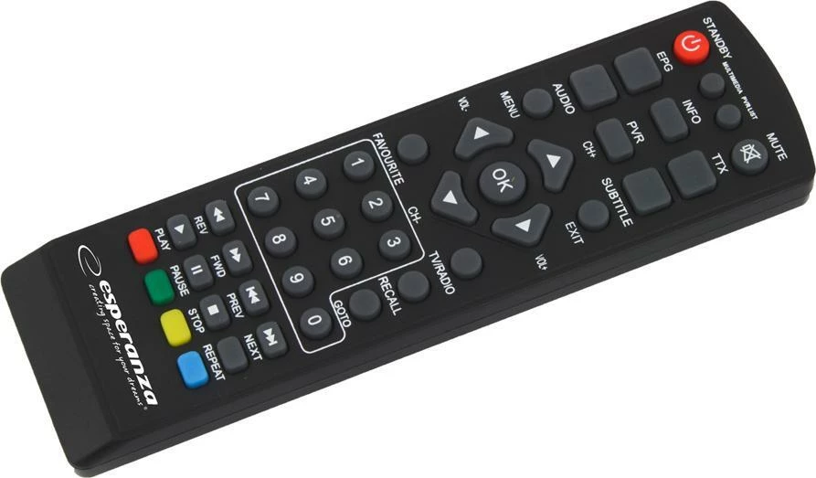 Tuner TV Esperanza EV108 DVB-T2 Full HD H.265/HEVC HDMI USB SCART, i zi