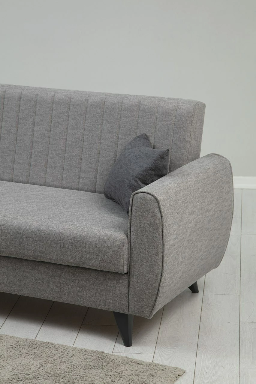 Divan 3-vendësh, shtrat, Atelier del Sofa, Alkon, ngjyrë gri e çelët