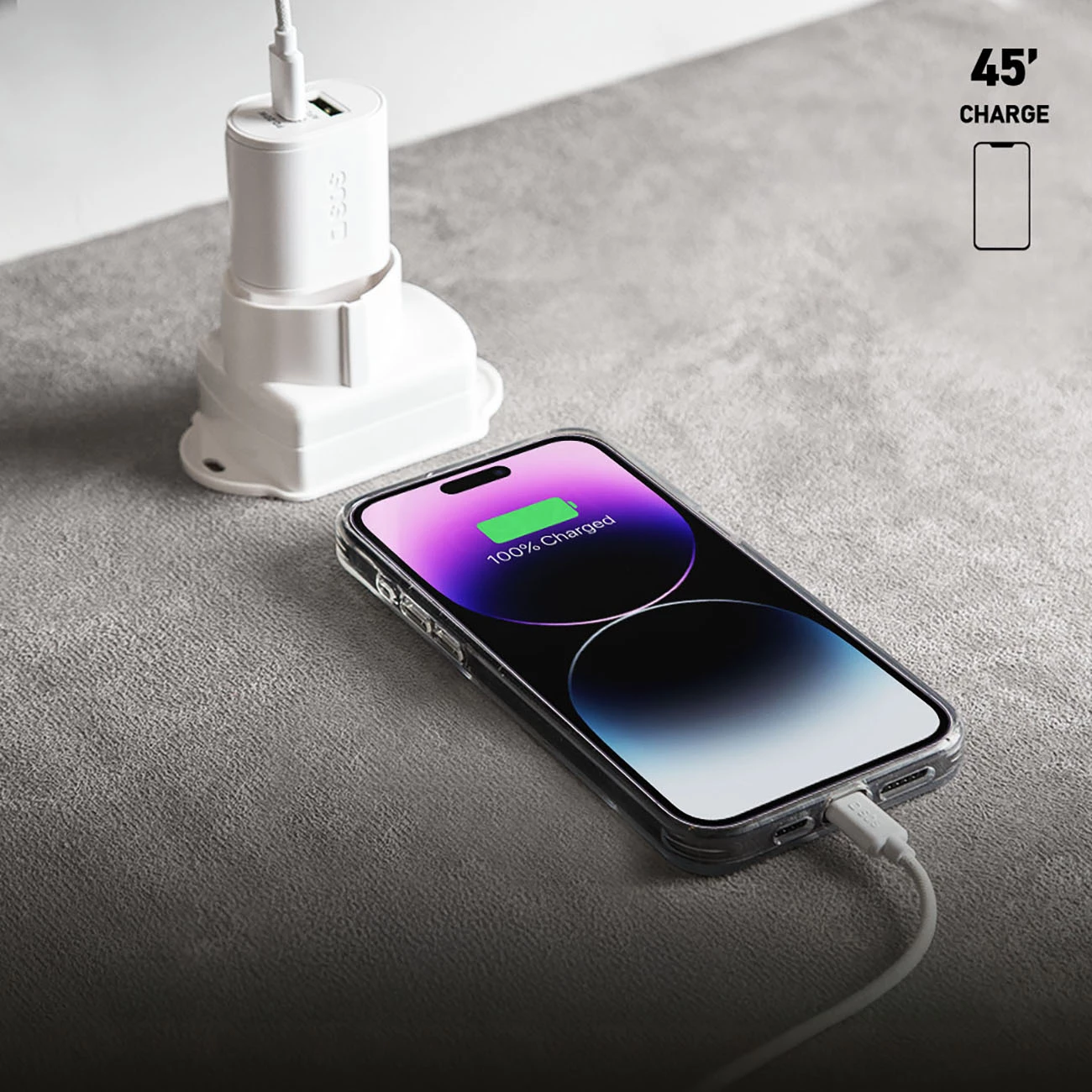 Karikues muri SBS TETRPD20W, 20W, 2 porta USB-A/USB-C, i bardhë
