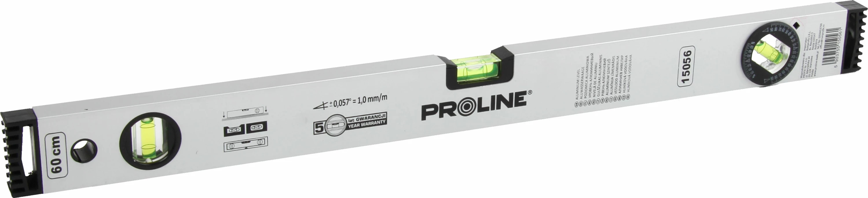 Libelë alumini PROLINE 15065 1500mm, 3 flluska