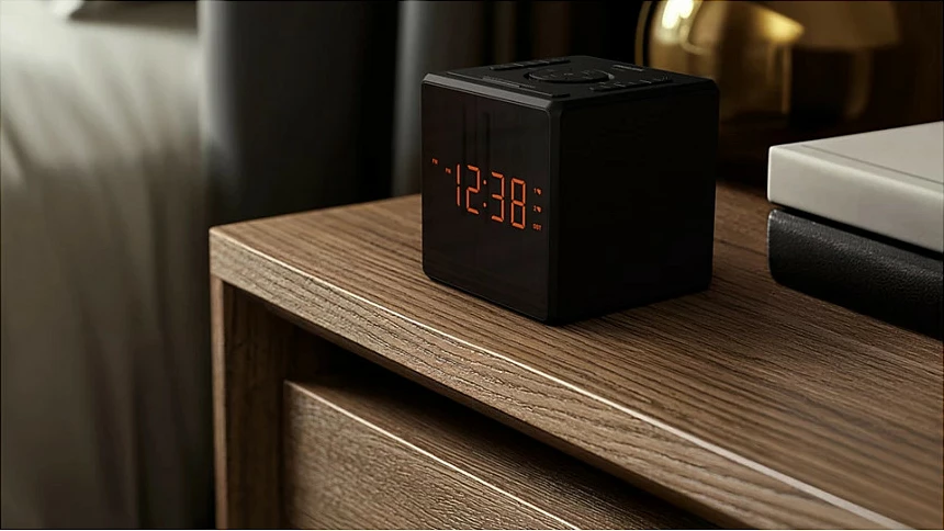 Orë alarmi digjitale Philips TAR4500/10, radio FM, port USB për karikim, e zezë