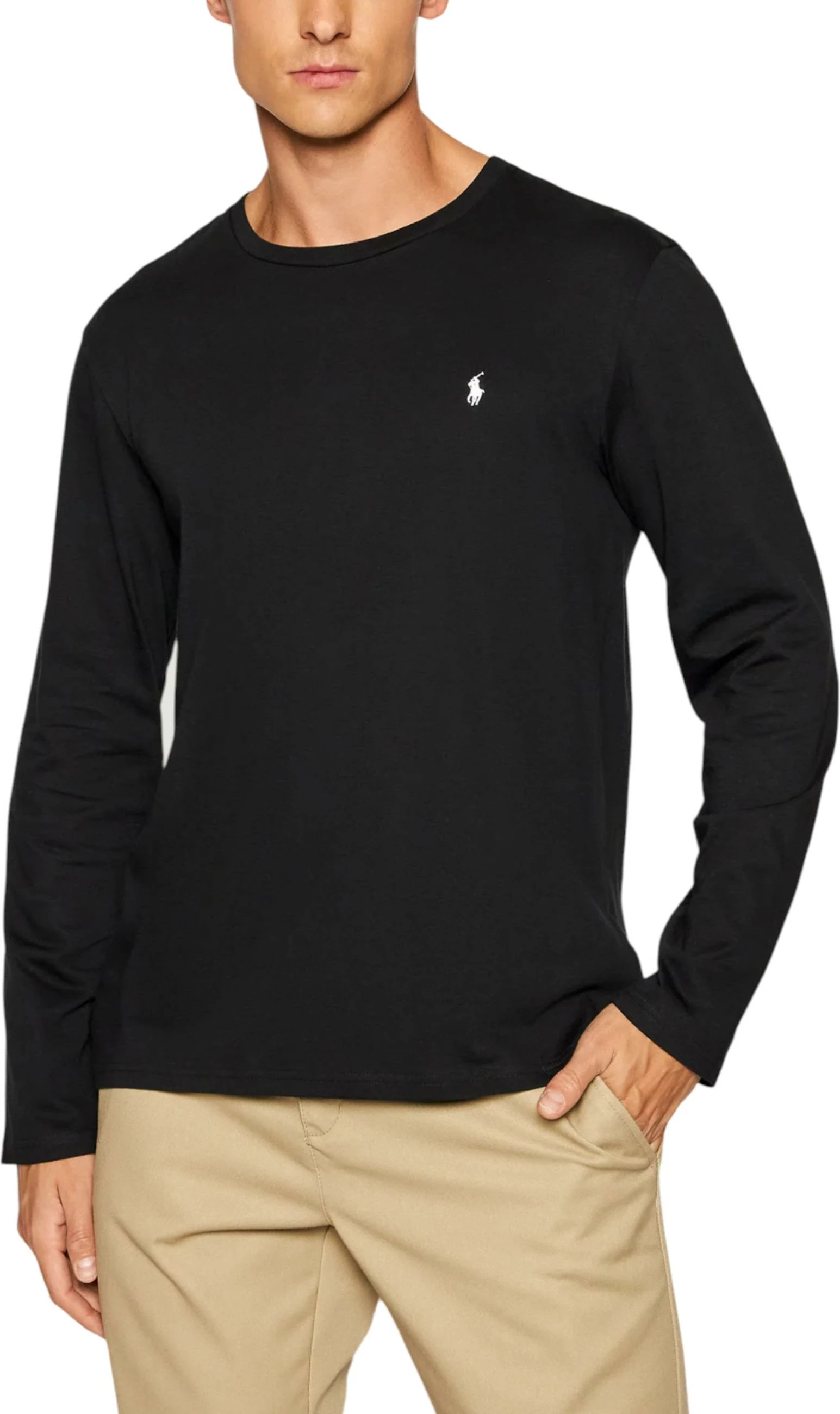 Maicë me mëngë të gjata për meshkuj Ralph Lauren 714844759001, e zezë