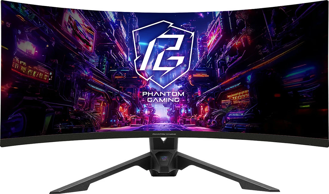 Monitor ASRock Phantom Gaming PG34QRT3A, 34" OLED, 3440x1440, 21:9, FreeSync Premium, HDMI/DP/USB, i zi