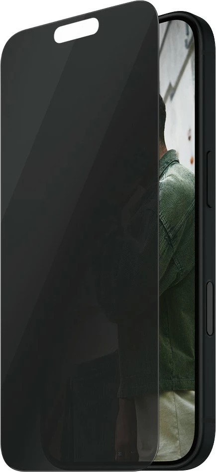 Mbrojtës ekrani PanzerGlass për iPhone 16/15, privatësi, transparent
