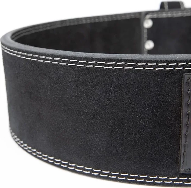 Gorilla Wear 4 Inch Leather Lifting Belt - Black [Madhësia: S/M]