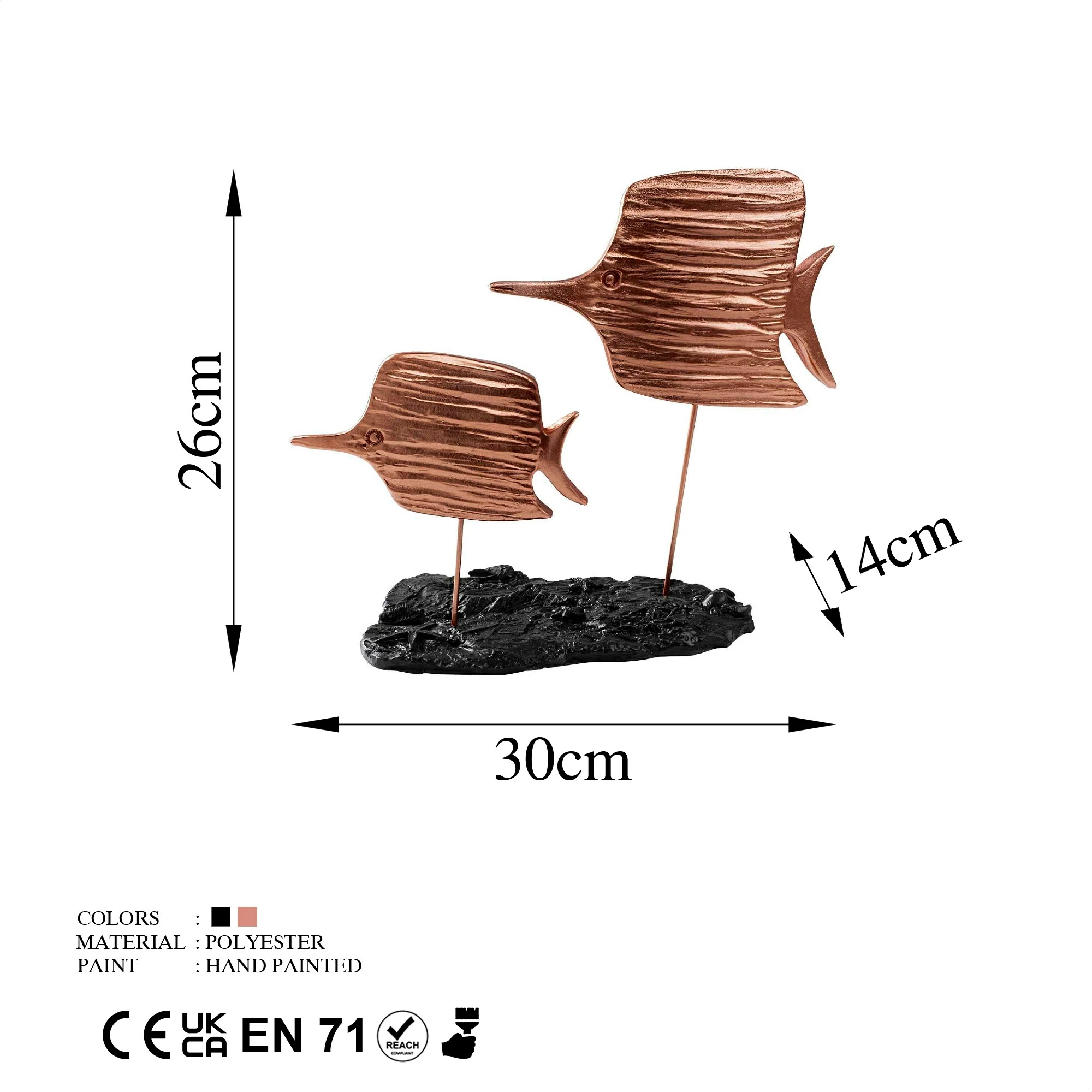 Objekt dekorativ Aberto Design, Copperband 2, ngjyrë bronzi