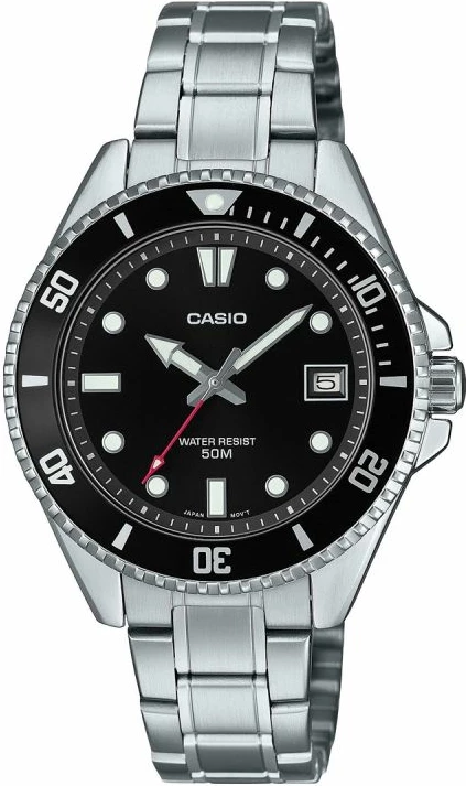 Orë dore për meshkuj Casio, argjendtë e zezë