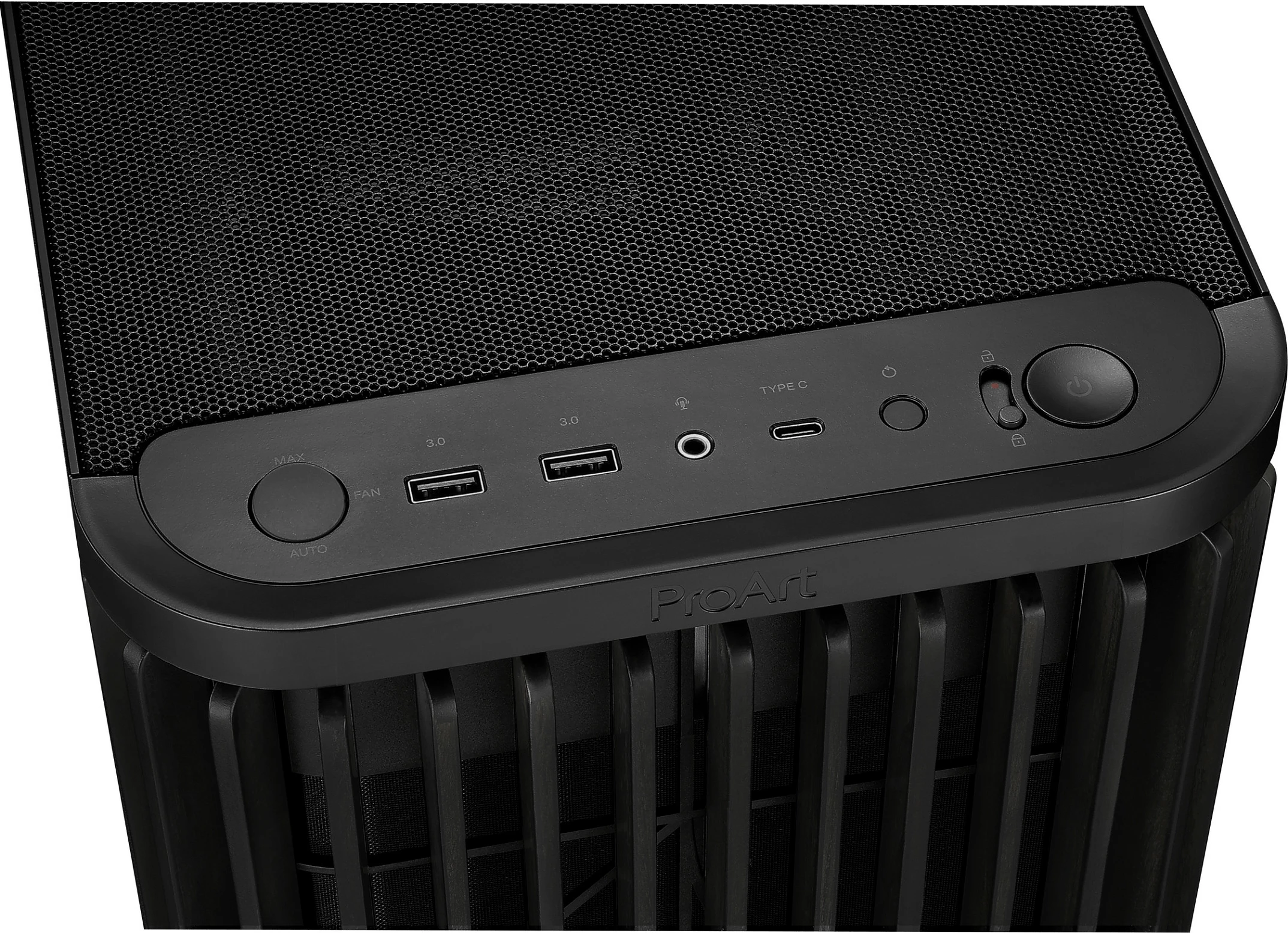 Kasë ASUS ProArt PA401 Wood Mesh PWM, ATX, e zezë