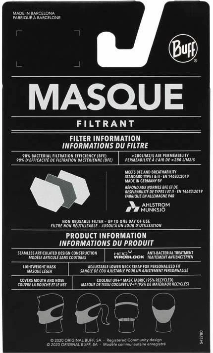 Maskë filtruese Buff, unisex, azir multi