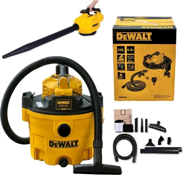 Fshesë industriale Dewalt DXV234P 34L 1100W e thatë/e lagësht, verdhë/zezë