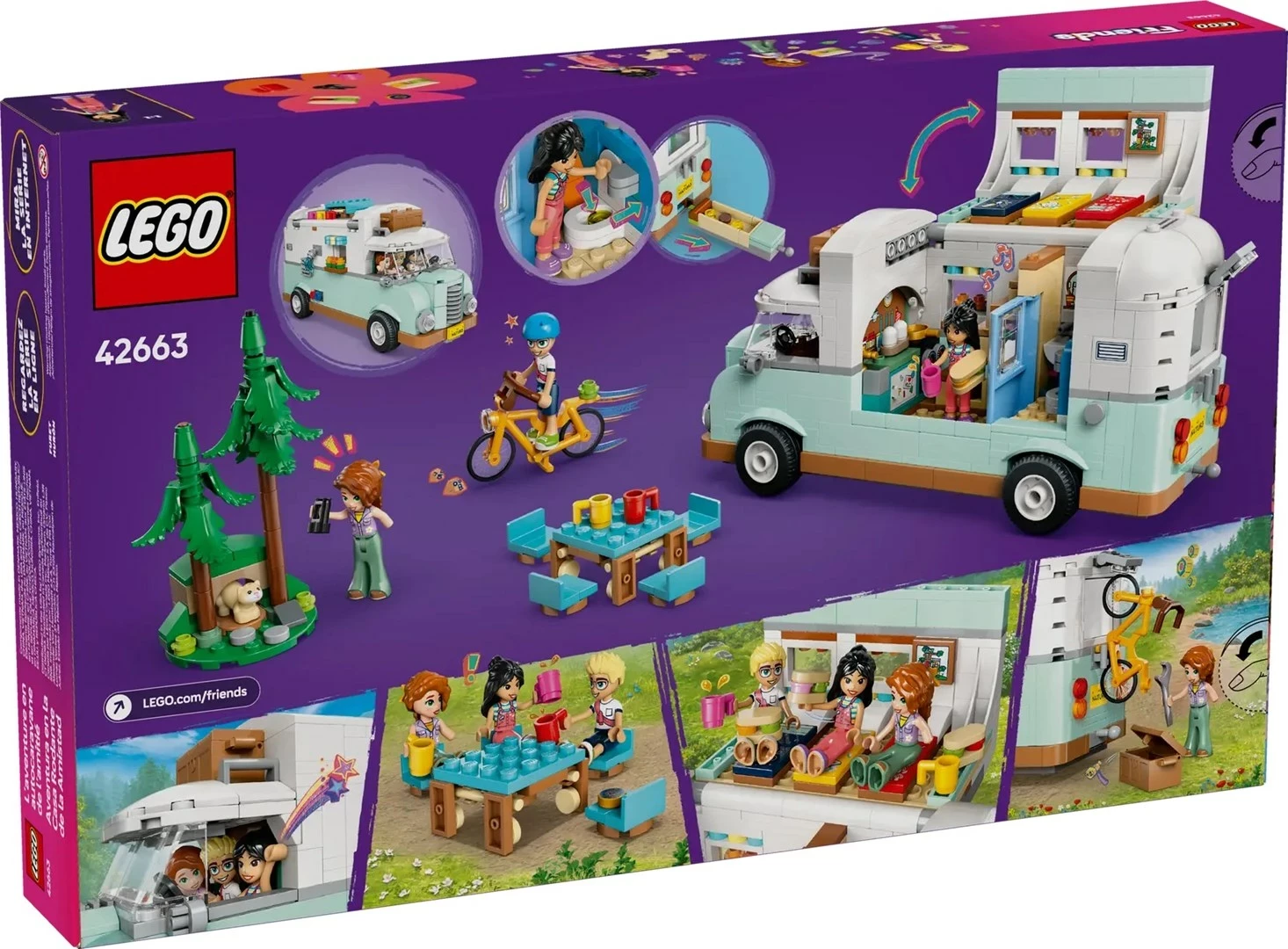 Set LEGO FRIENDS 42663, Kamper Aventurë, 3 minifigura