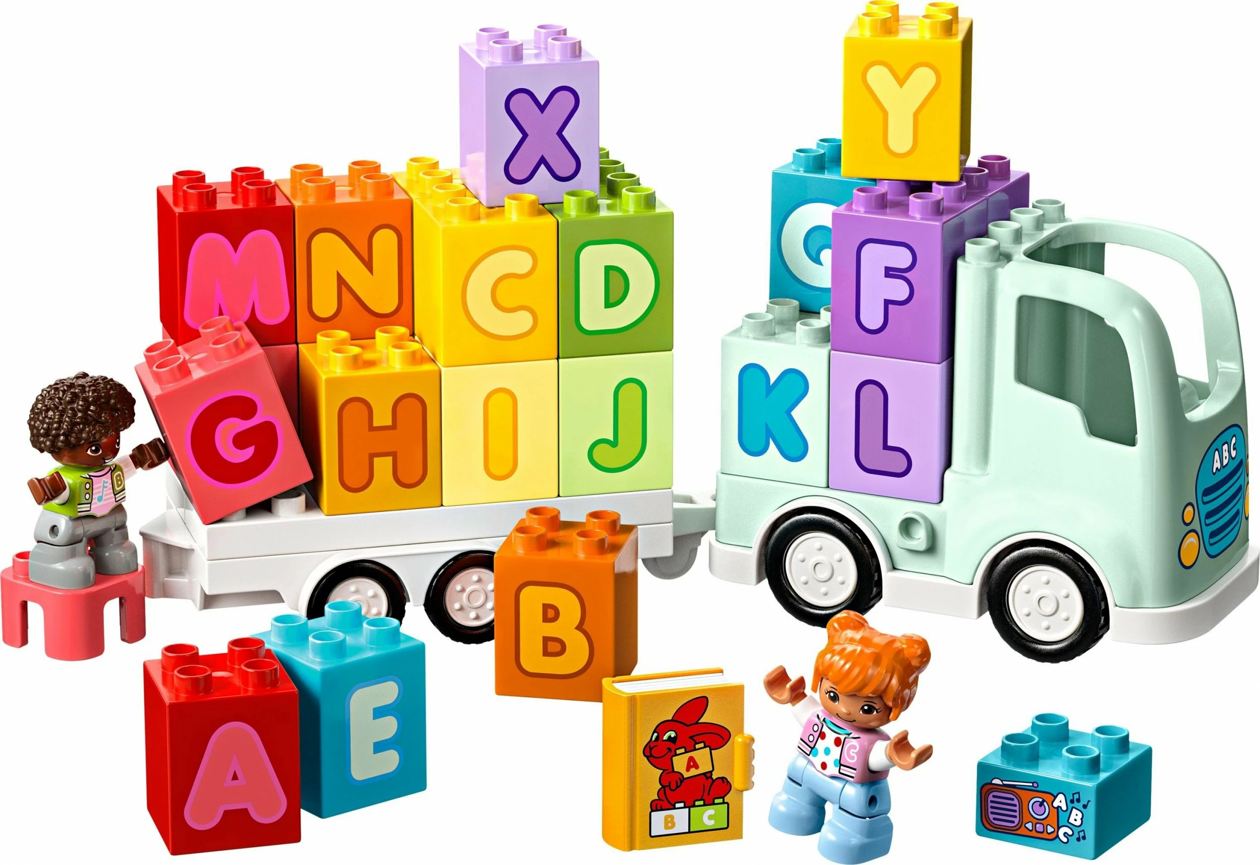 Set ndërtimi LEGO DUPLO Town Kamion me alfabet 10421, 36 copë, 2+ vjet, shumëngjyrësh