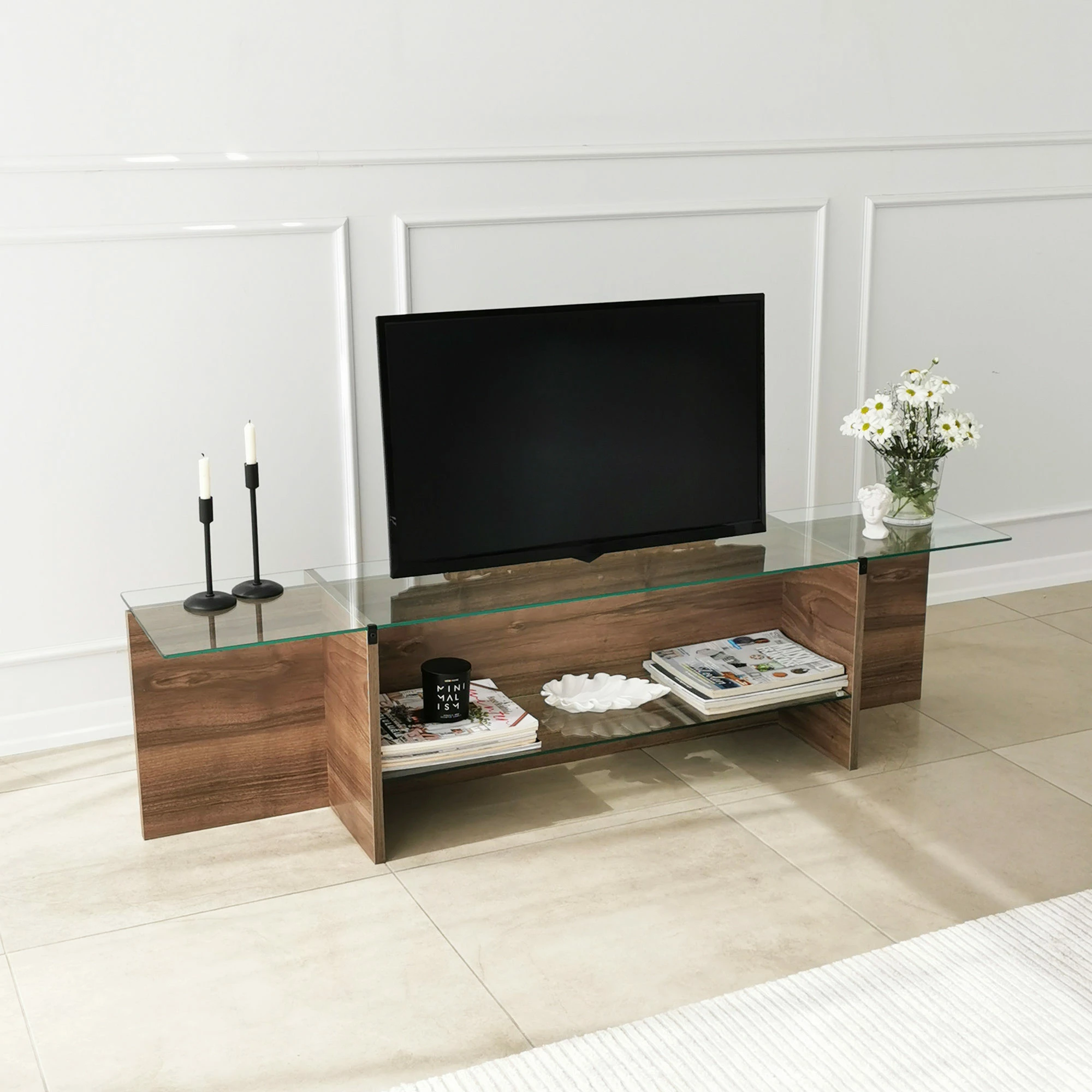 Komodë TV Hanah Home, Escape, ngjyrë arre