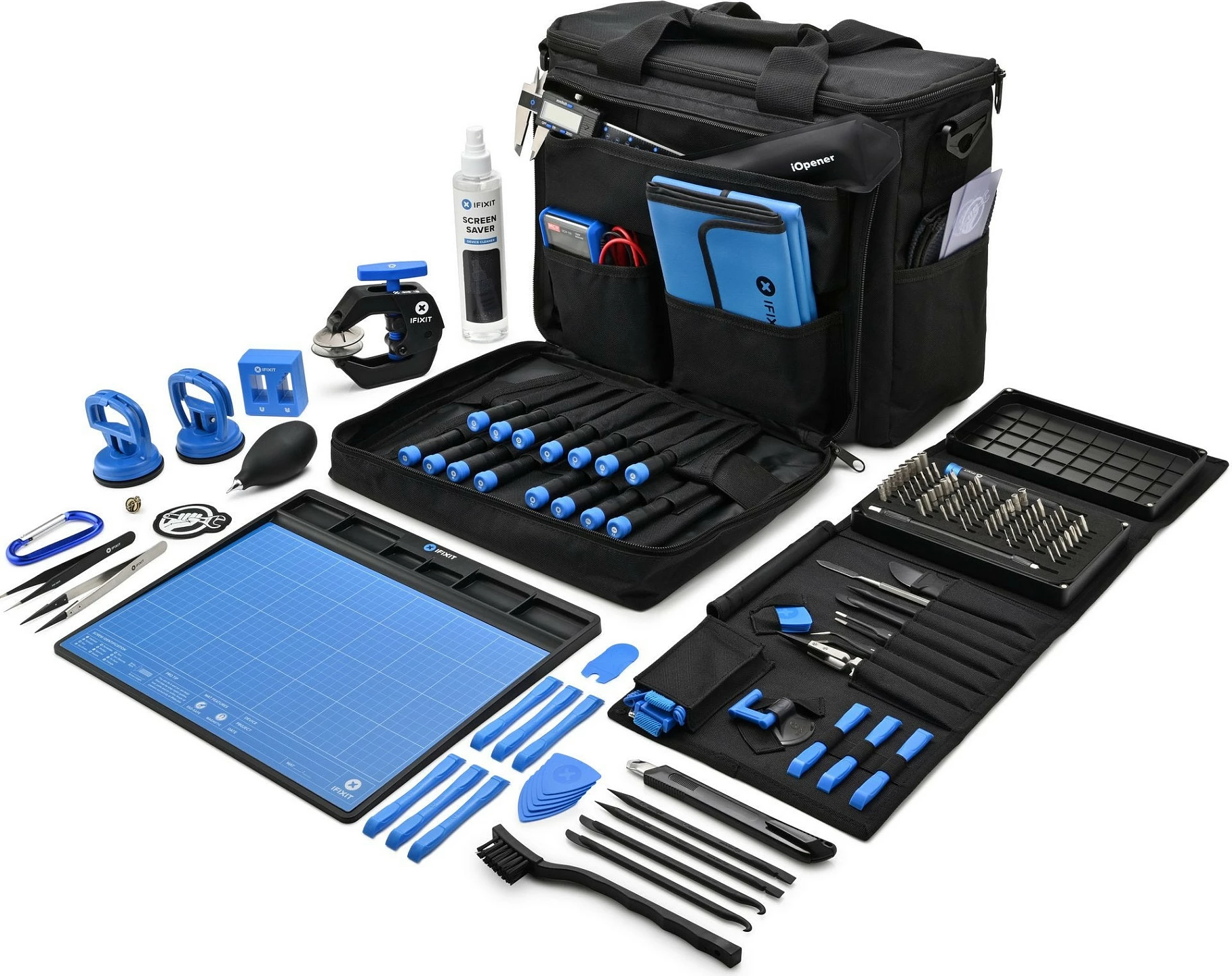 Set veglash riparimi iFixit Repair Business Toolkit, 143 pjesë, për riparime elektronike, zi/blu