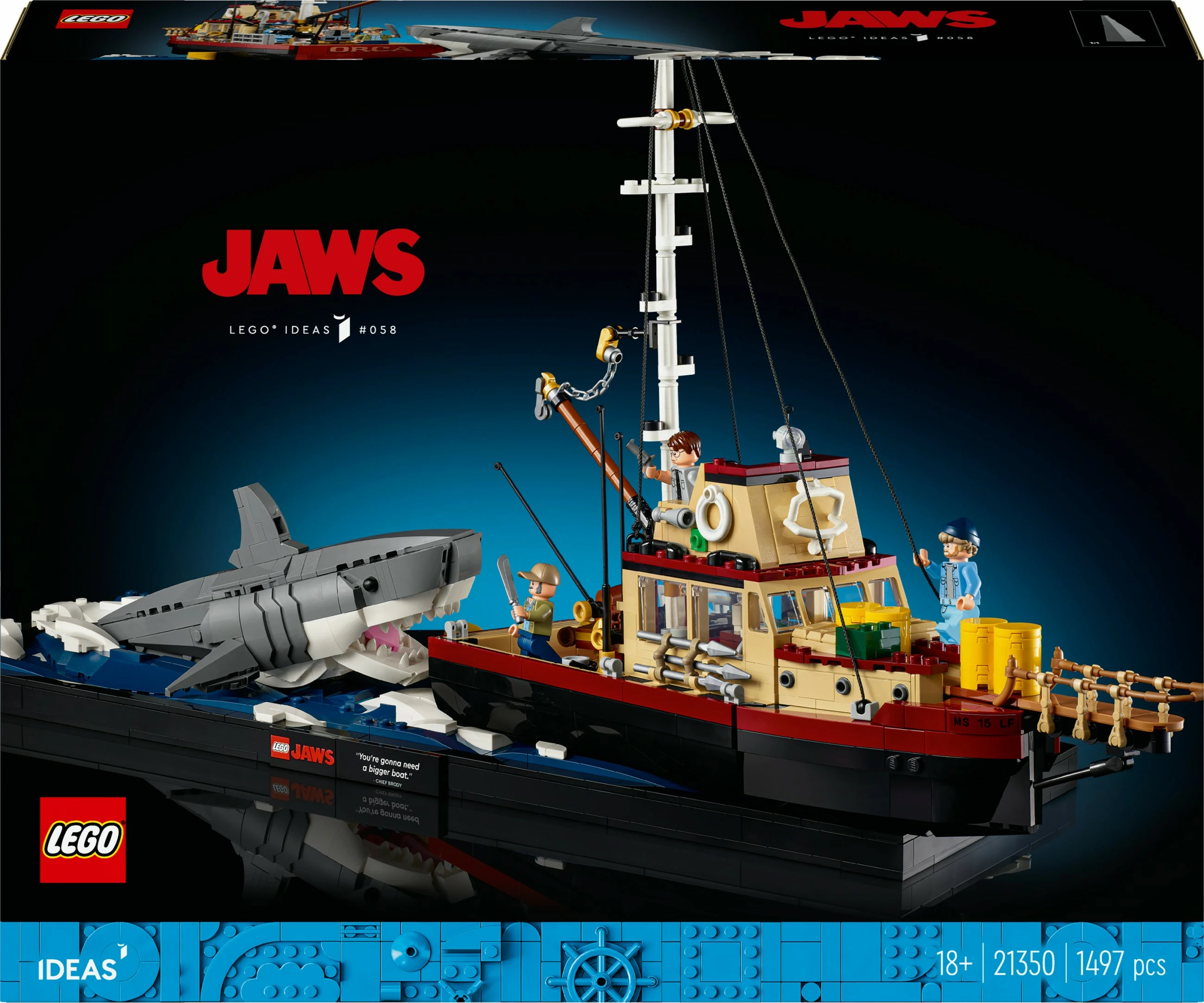 Set LEGO Ideas 21350 Jaws, 1497 copa