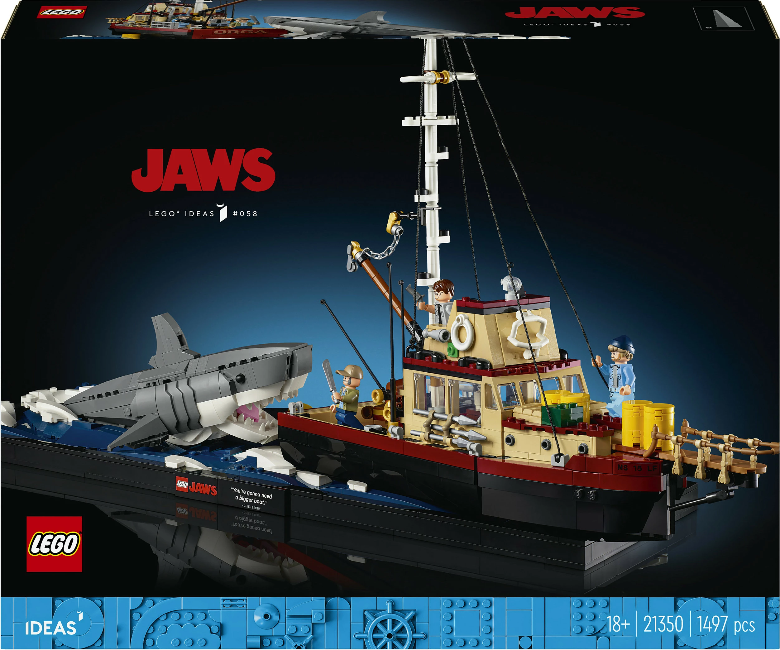 Set LEGO Ideas 21350 Jaws, 1497 copa
