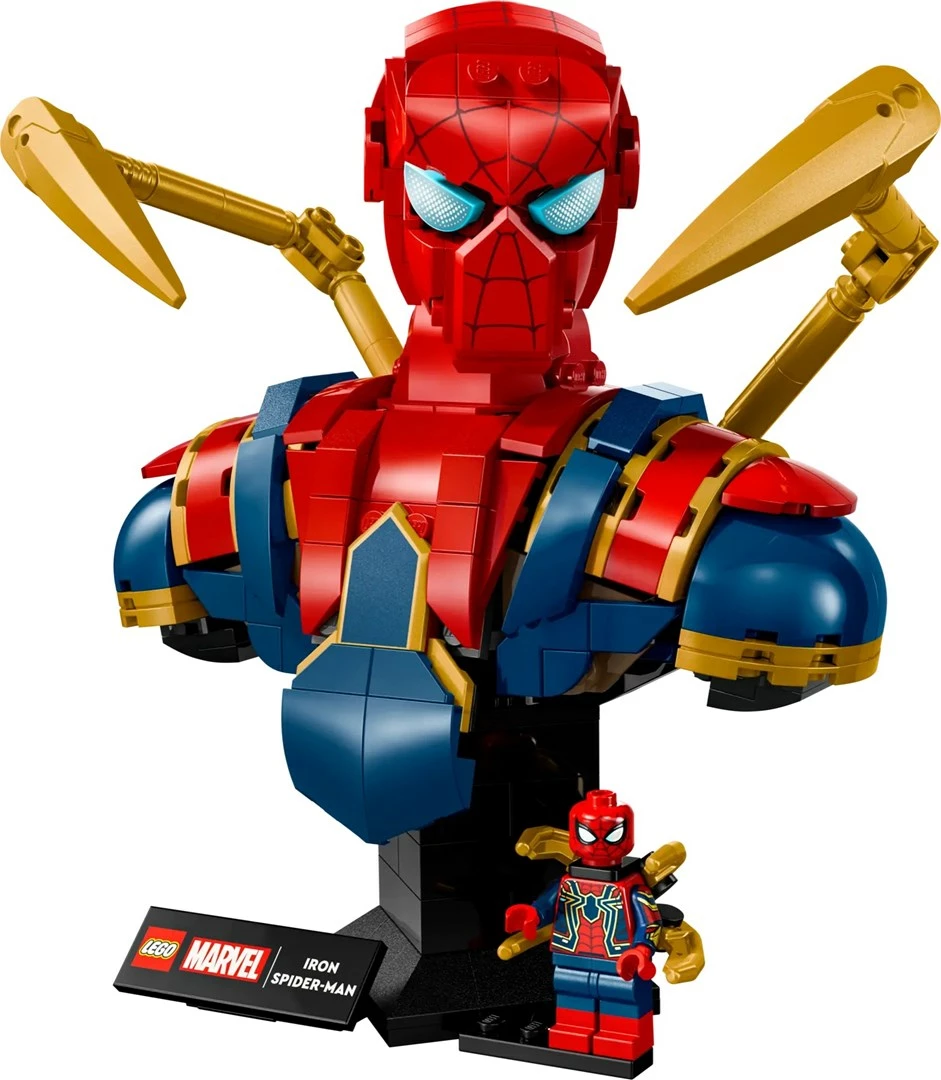 Set LEGO Marvel 76326 Iron Spider-Man Bust, 379 pjesë