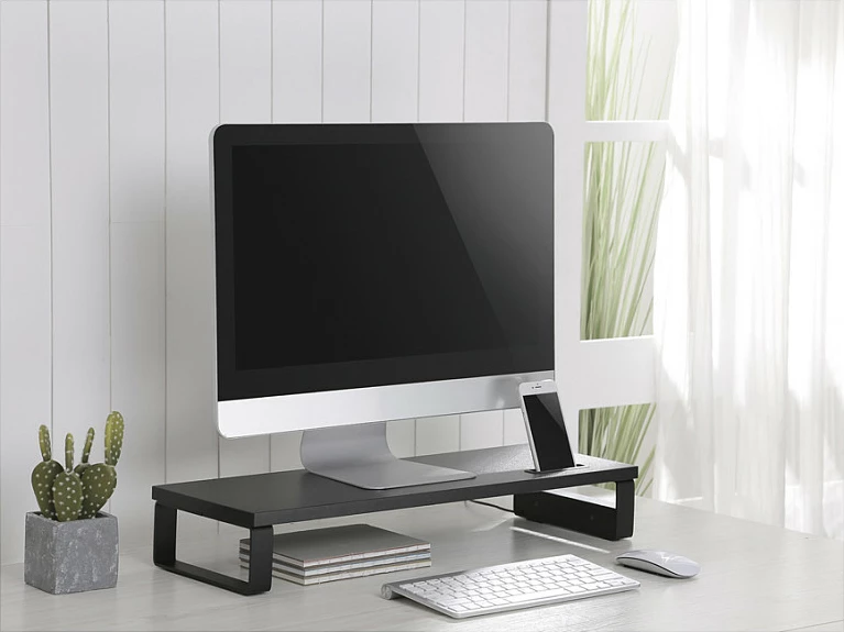 Mbajtëse monitori EQUIP, rritëse tavoline, 3x USB 2.0, deri 15 kg, e zezë