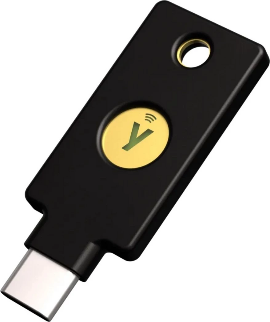 Çelës sigurie, Yubico YubiKey 5C NFC 5060408462331, USB-C dhe NFC, madhësi standard, Gold on Black