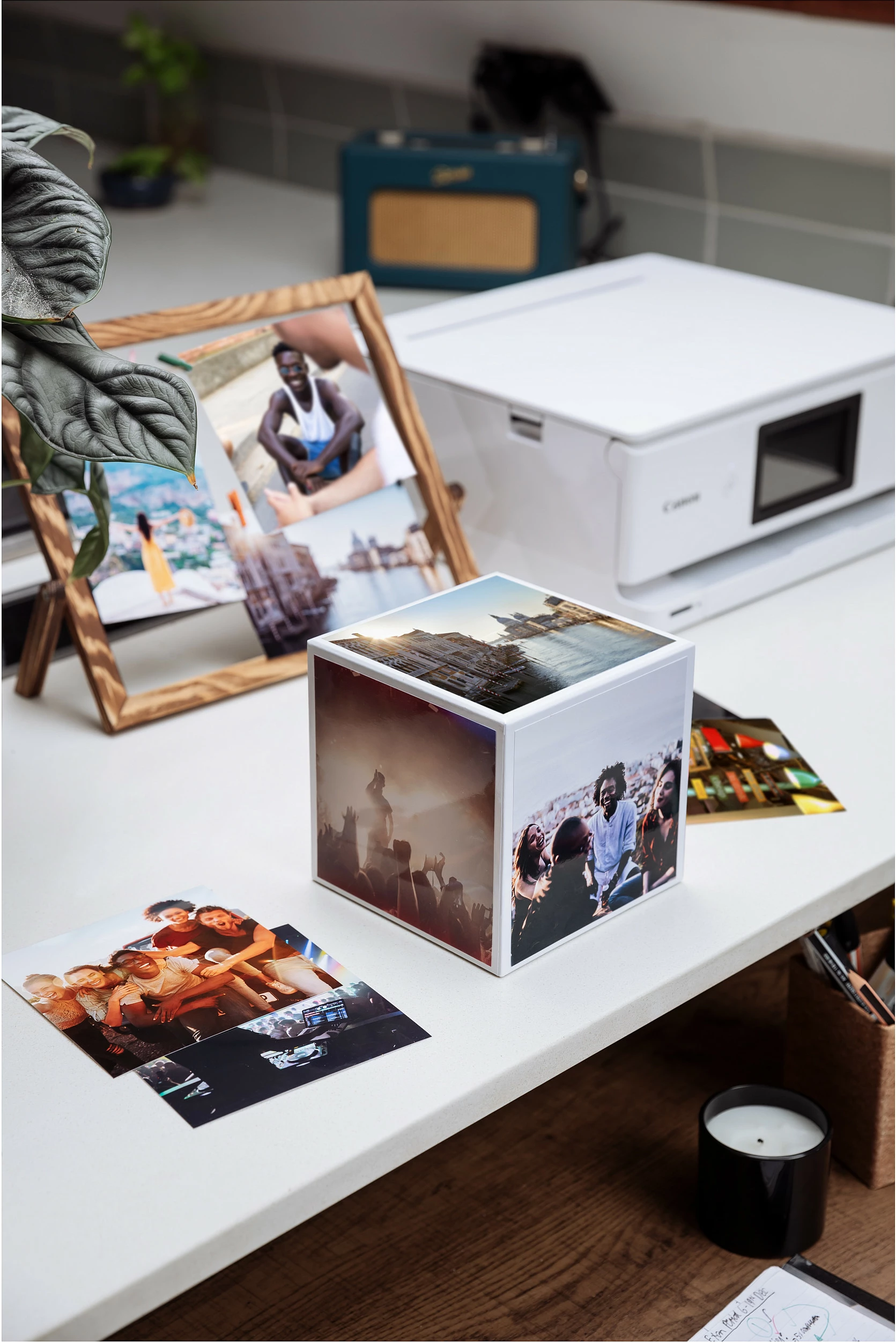 Letër fotografike Canon PP-201 Photo Cube Creative Pack, 13x13 cm, glossy, 40 fletë, e gjelbër