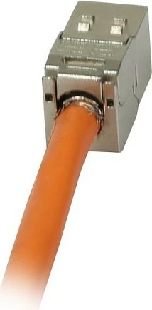 Modul Keystone Synergy21 RJ45 CAT6A 500MHz, short, me kapëse kablli, argjend