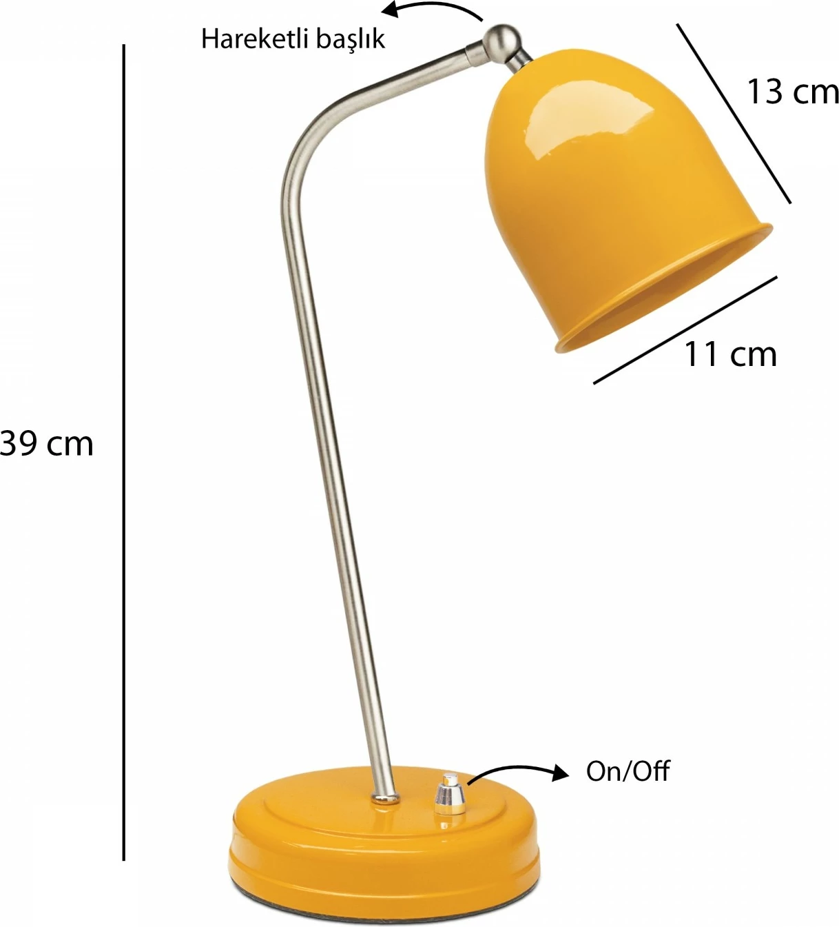 Llambë tavoline Opviq, ngjyrë mustard, 241285