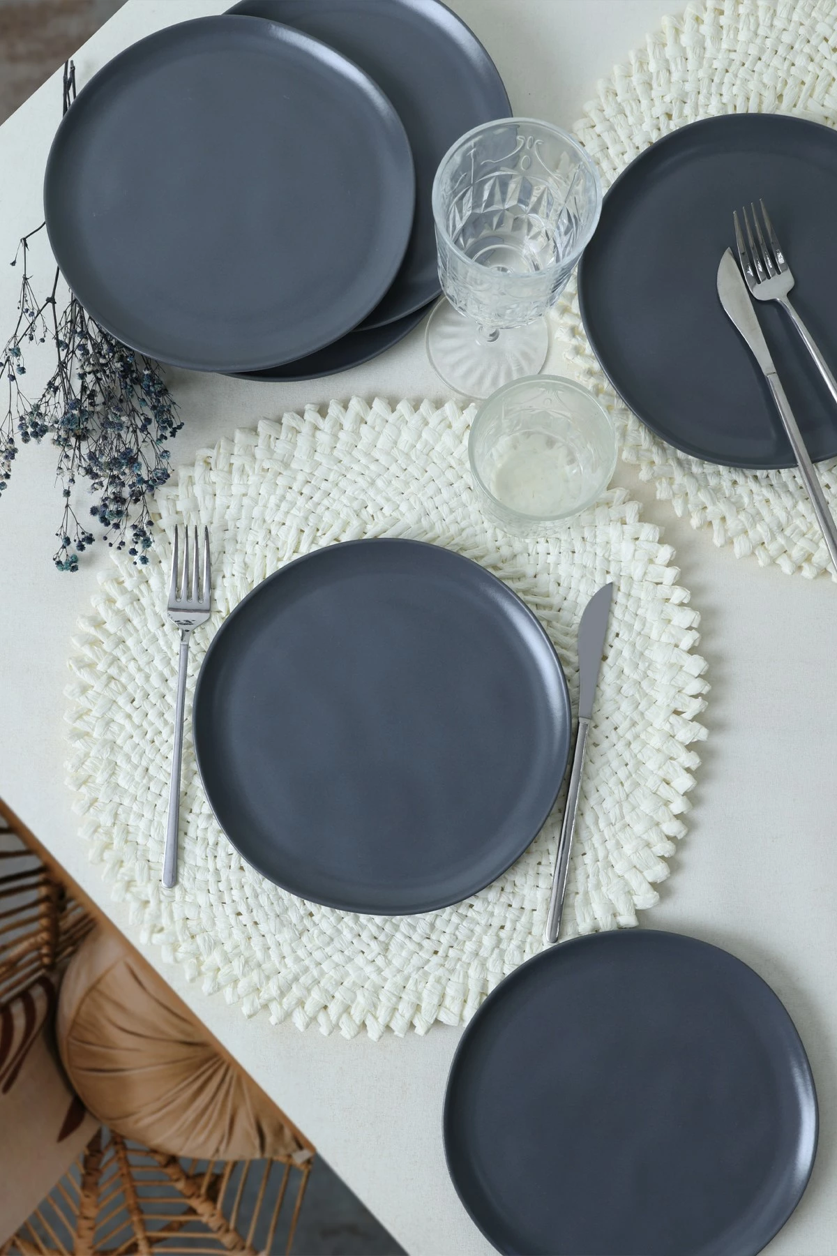 Set pjatash për ëmbëlsira, 6 copë, ngjyrë gri, Hermia Concept, X00018767