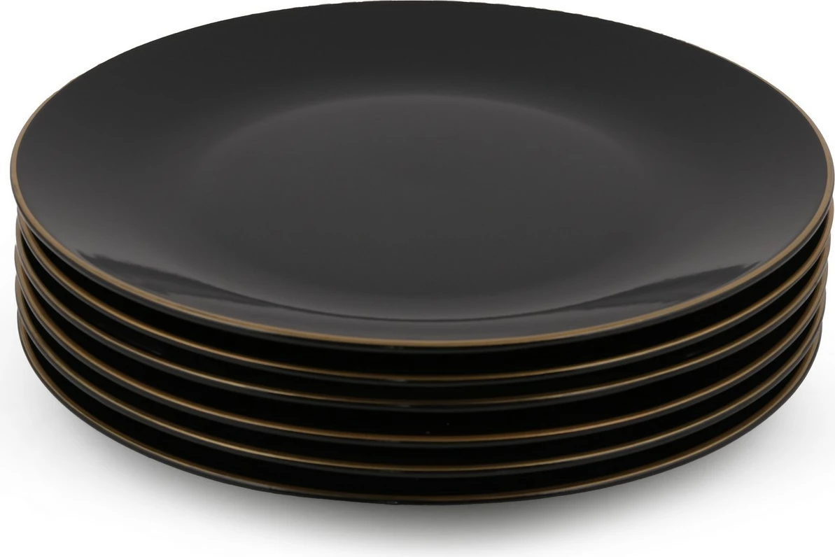 Set pjatash shërbimi (6 copë), Hermia Concept, ST040106F650A841600MAS3T00, ngjyrë e zezë