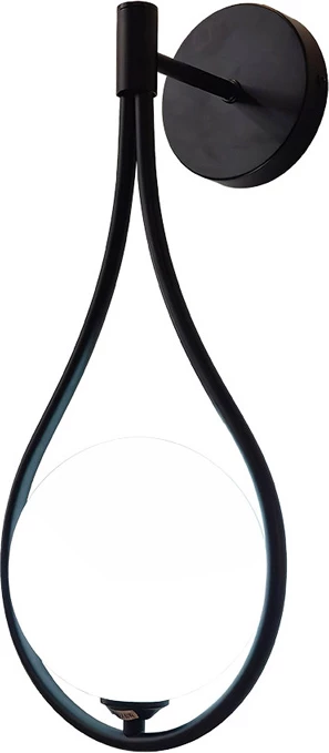 Llambë muri Teary, metal, ngjyrë e zezë-bardhë, 16x12x37cm