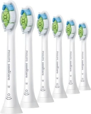 Koka furçe dhëmbësh sonic, Philips Sonicare HX6066/87 Optimal White, kompatibile me Snap-on dhe BrushSync, set 6 copë, të bardha
