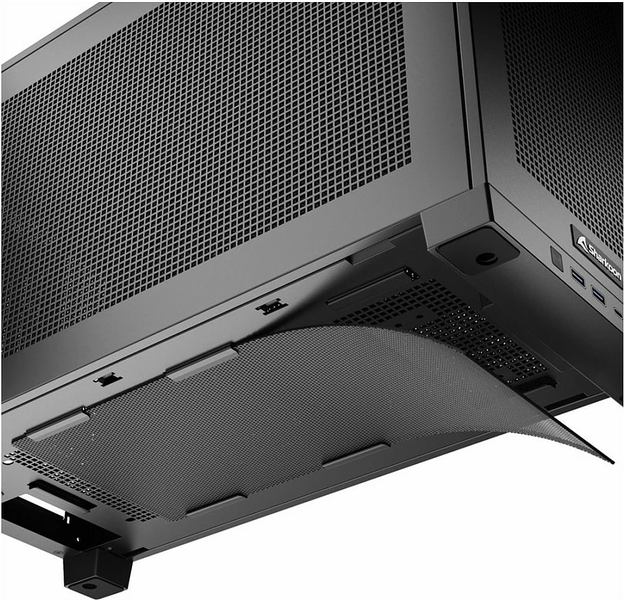 Kasë Sharkoon Rebel C20 RGB ITX, metal, e zezë