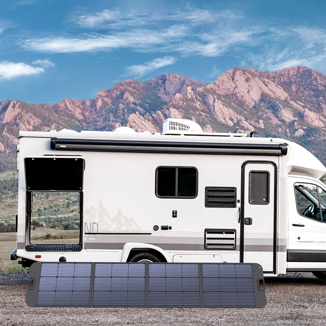 Panel diellor portativ Choetech SC011, 200W, i palosshëm, i zi