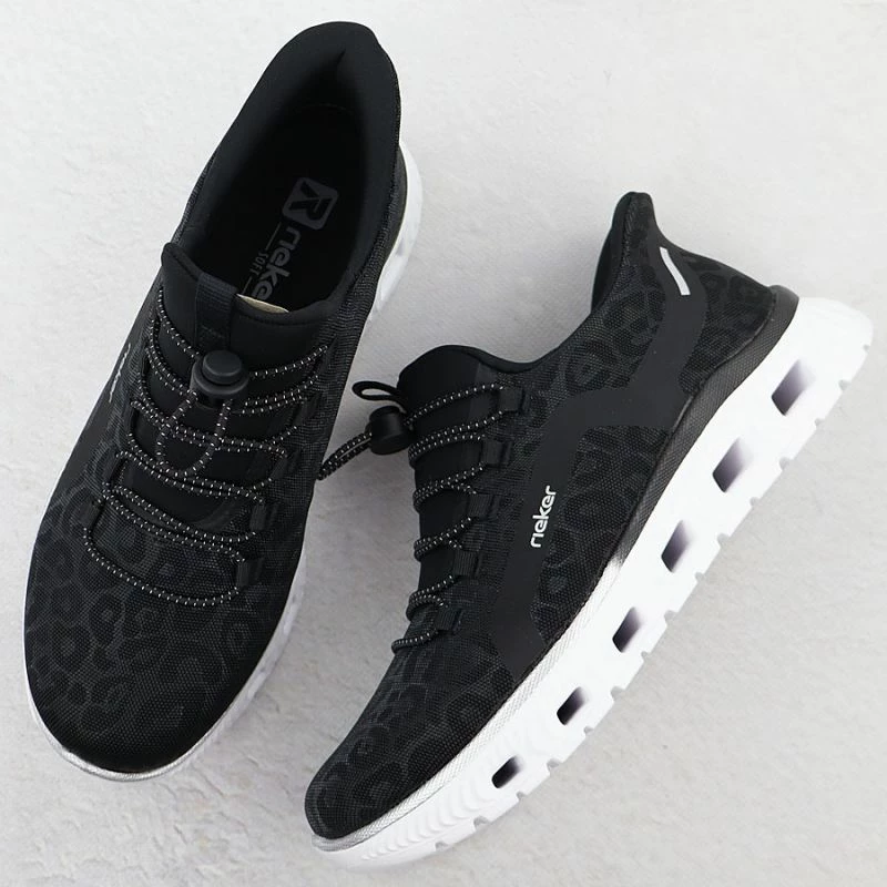 Këpucë lifestyle për femra Rieker, të zeza