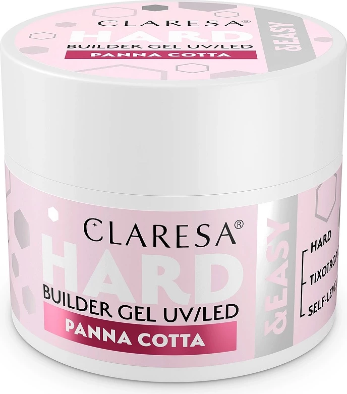 Xhel ndërtues për thonj Claresa Hard&Easy Builder Gel për femra Panna Cotta 12g