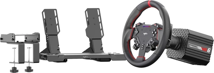 Set timoni sim-racing PXN VD6-Bundle-EU Direct Drive 6Nm, pedale metal, mbajtëse Z8